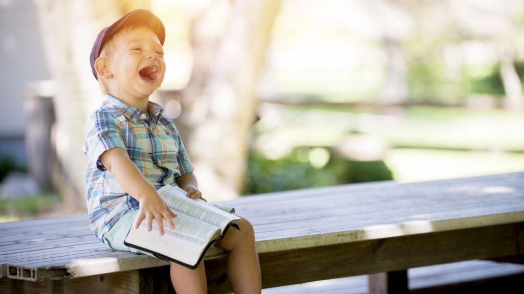 boy enjoying reading