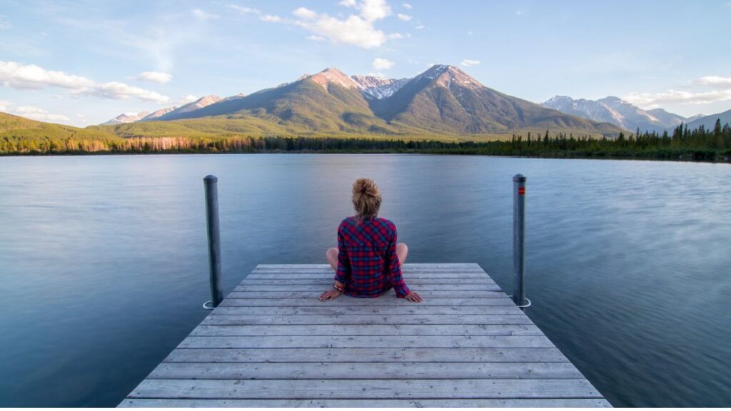 calm by the lake self care